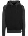 Heren Hoodie Build Your Brand raglan BY077 black-charcoal